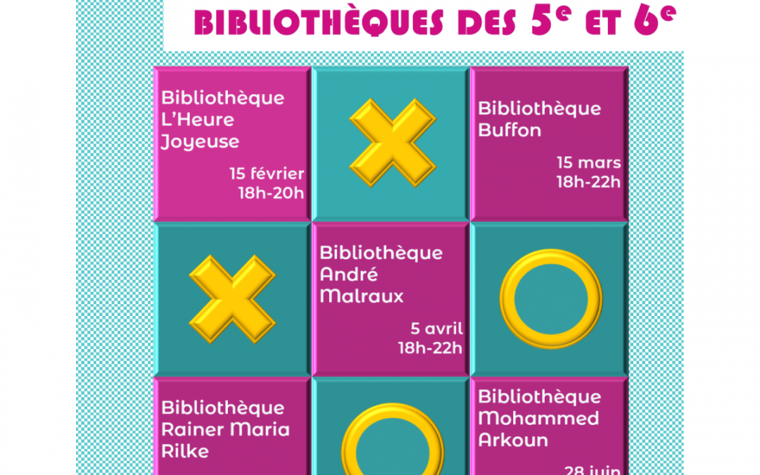 Soirée jeux de société bibliothèque André Malraux – bibliothèques du 5e-6e