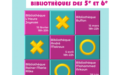 Soirée jeux de société bibliothèque André Malraux – bibliothèques du 5e-6e